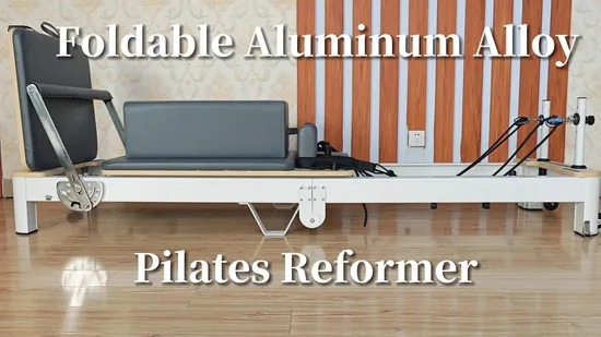 Pilates Reformer Bed for Home Folding Foldable Gym Fitness Yoga Pilates Reformer with Aluminium Alloy 