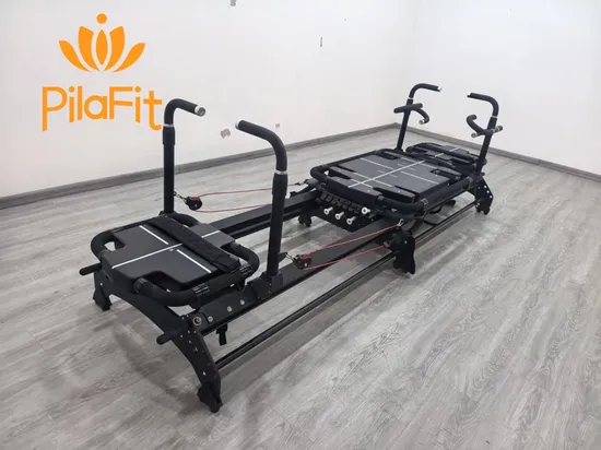 Yoga Fitness Wholesale Folding Wood White Aluminium Megaformer Pilates Reformer Fold Cadillac Machine Tower for Studio Home 