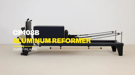 White Aluminum Wood Hybrid Classical Pilates Equipment Aluminum Reformer 