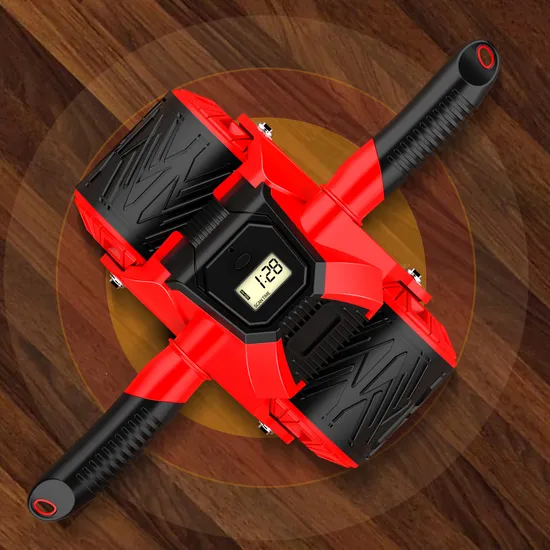 LCD Smart Abdominal Rodillo Auto Rebound Ab Roller Exercise Cardio Machine 