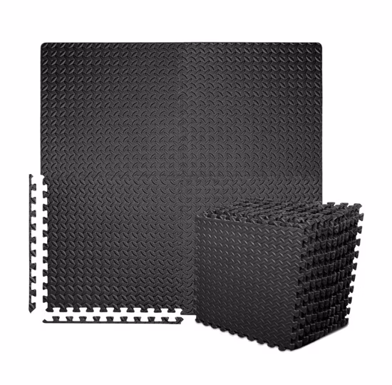 Small Foam Exercise Mats Gym Flooring for Home Gym, 18 X Protective Foam Floor Mats for Exercise Equipment Interlocking EVA Floor Tiles Non Slip Gym Mat