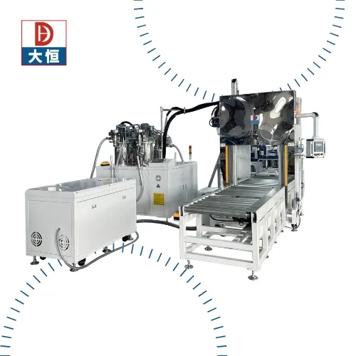 Air Bubble Free PU Epoxy Dispensing System Ab Glue Inline Vacuum Potting Machine 